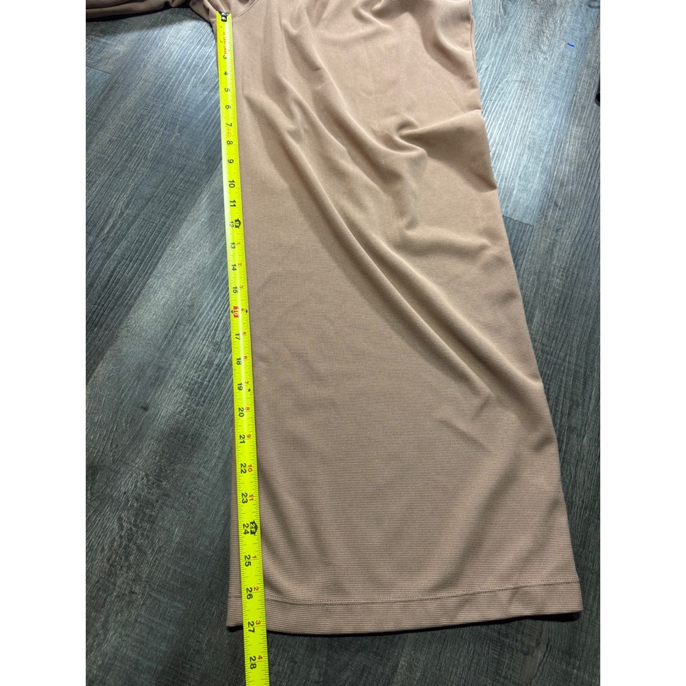 Halara Tan Beige High Waisted Wide Leg Pleated Trousers Pants Medium Regular - Picture 5 of 5